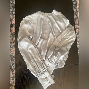 Express Shimmering Pale Blue Blouse